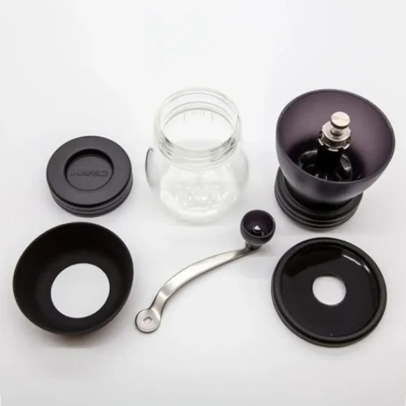 Hand Crank Coffee Mill Ceramic Core Manual Coffee Grinder with Glass Jar