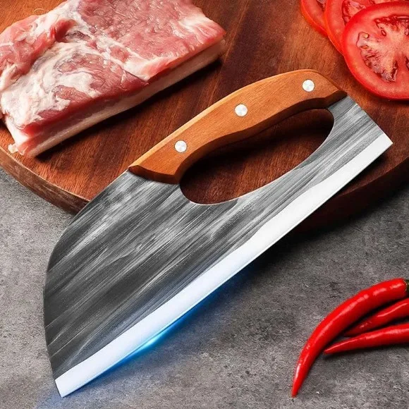 Heavy Chef Kitchen Stainless Steel Knife Labor-Saving Cutting Meat Sharp Knife 24Cm