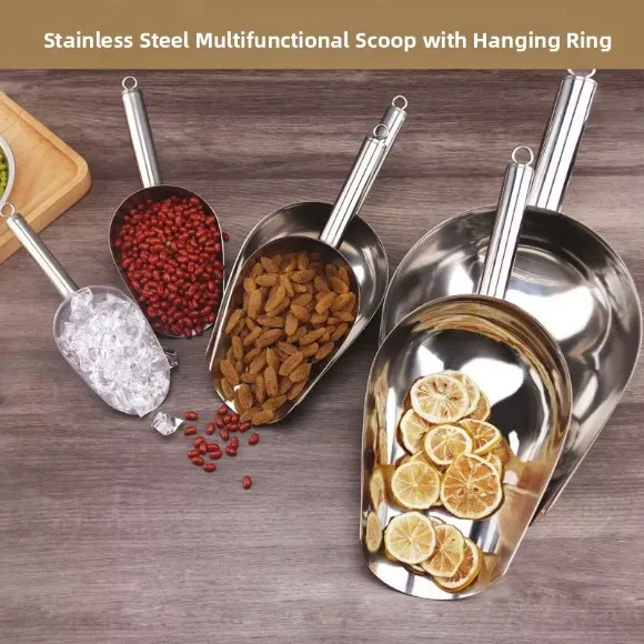 Heavy-Duty Stainless Steel Utility Food & Ice Scoop