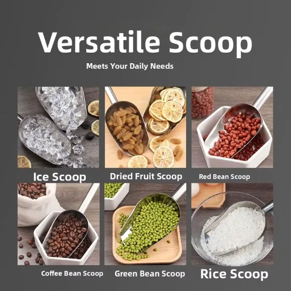 Heavy-Duty Stainless Steel Utility Food & Ice Scoop