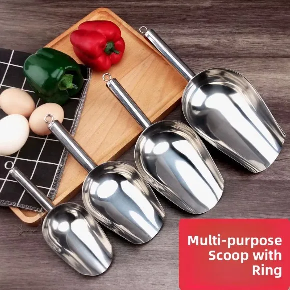 Heavy-Duty Stainless Steel Utility Food & Ice Scoop