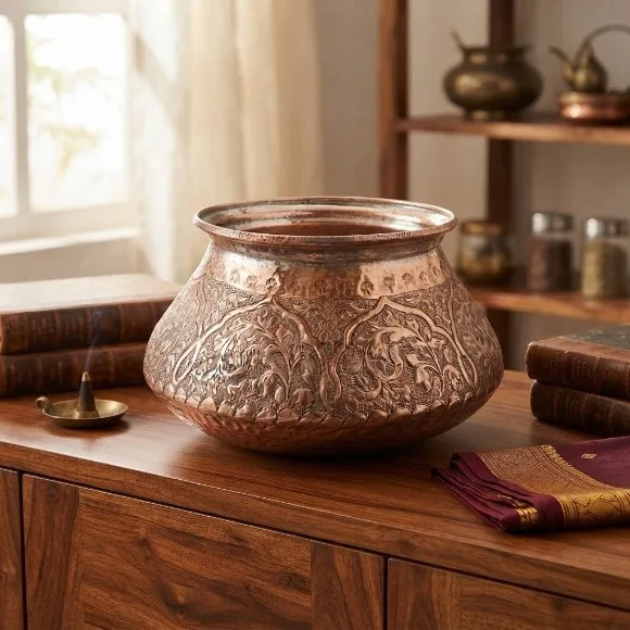 High Quality Handicraft Original Copper 5kg Serving Daig