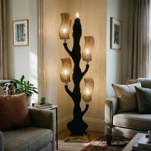 High Quality Wooden Floor Lamp Tree Style