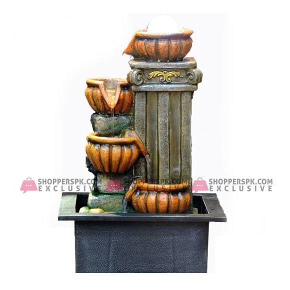 Home Decoration Small Waterfall Fountain LED Rolling Crystal Ball