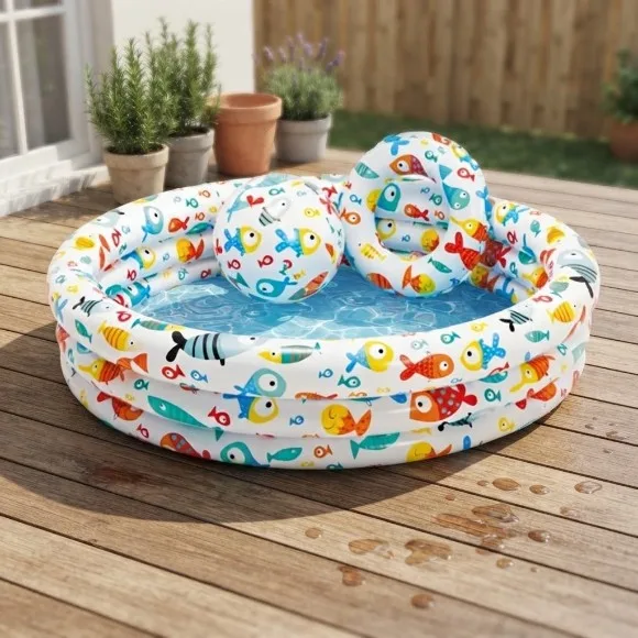 Intex Inflatable Pool With Ball and Tube - Age 2+ - 59469