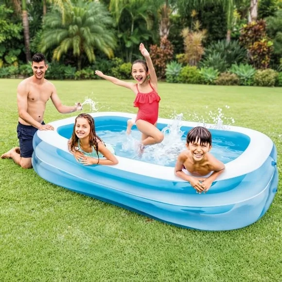 Intex Swim Center Family Inflatable Pool - 8.5 x 5.75 x 1.8 Feet - 56483