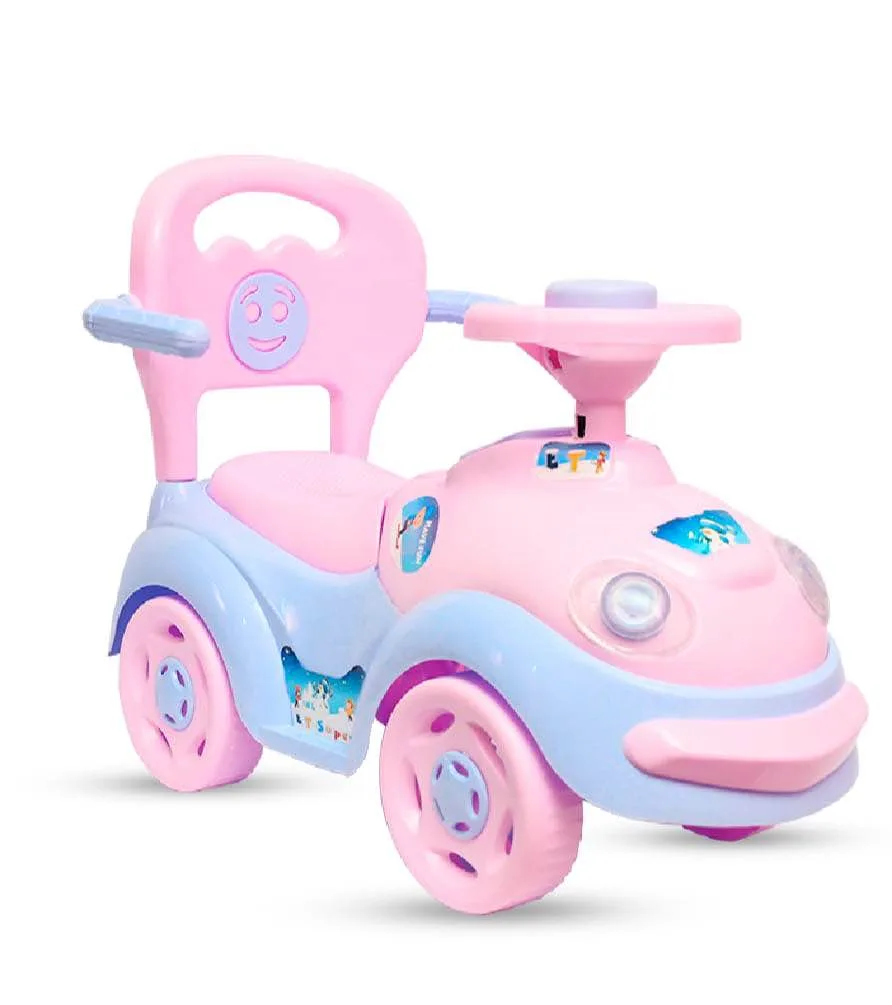 Kids Push Car With Lights & Music, Little Star Ride On Car With Under Seat Storage Push Car
