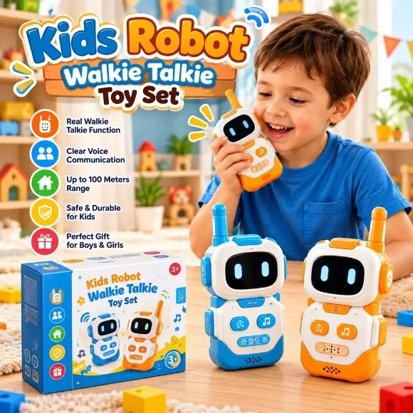 Kids Robot Walkie Talkie Toy Set (CY-8048B)