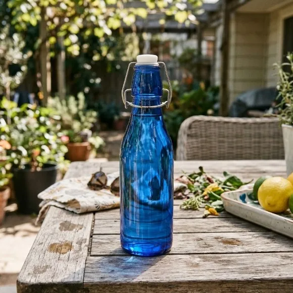 KLEEYO Mini Costalata Glass Bottles with Swing Top Lid thumbnail 5