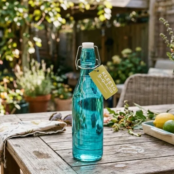 KLEEYO Mini Costalata Glass Bottles with Swing Top Lid thumbnail 6