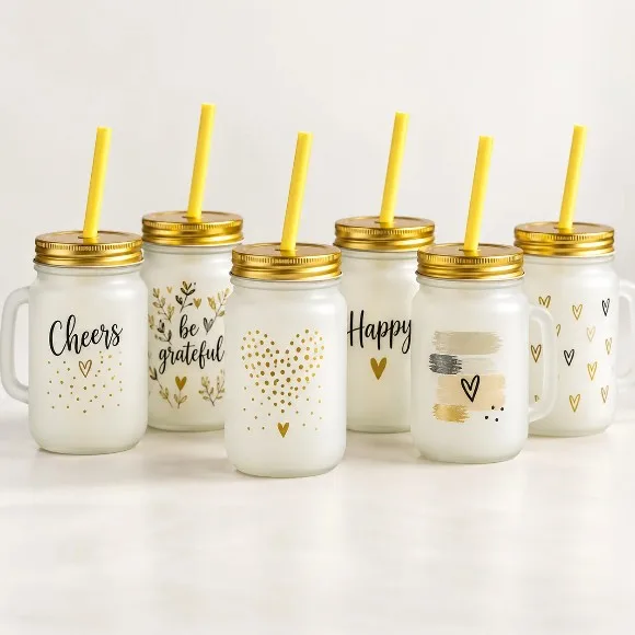 KLEEYO Snowy Mason Jar 450ml