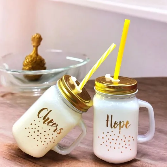 KLEEYO Snowy Mason Jar 450ml thumbnail 2