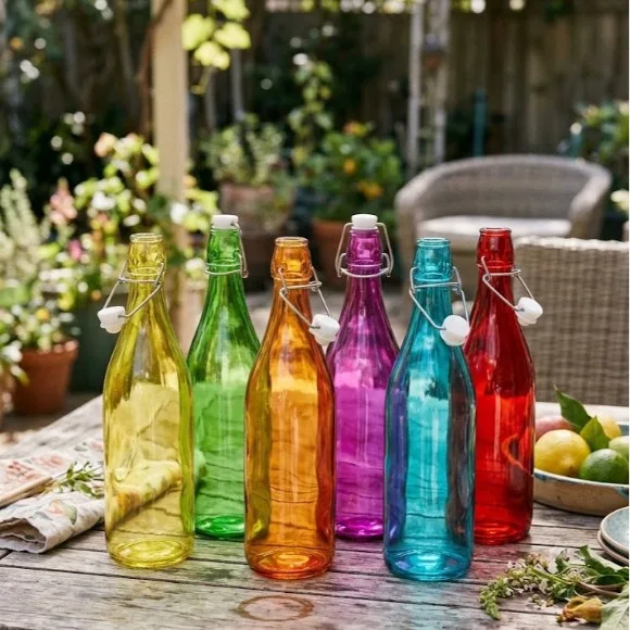 KLEEYO Mini Costalata Glass Bottles with Swing Top Lid thumbnail 4