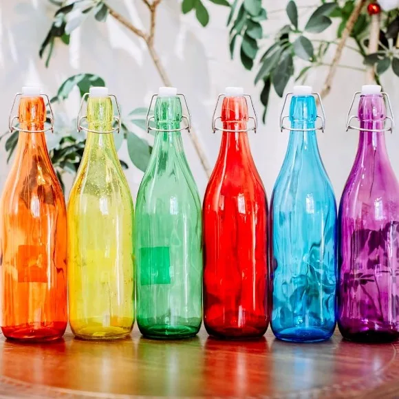 KLEEYO Mini Costalata Glass Bottles with Swing Top Lid thumbnail 3