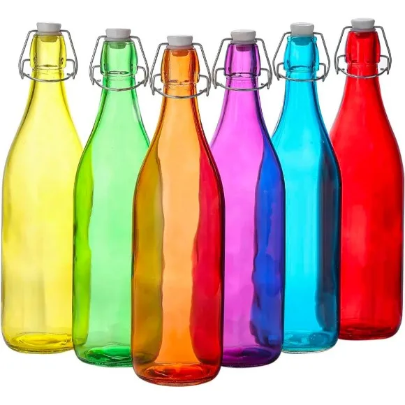 KLEEYO Mini Costalata Glass Bottles with Swing Top Lid thumbnail 2