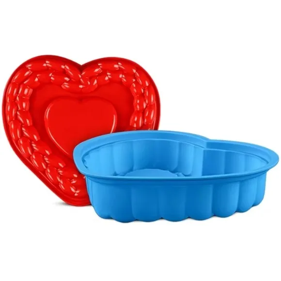 Large Love Heart Shape 3D Silicone Mold Bakeware Baking Cake Pan 1- Pcs
