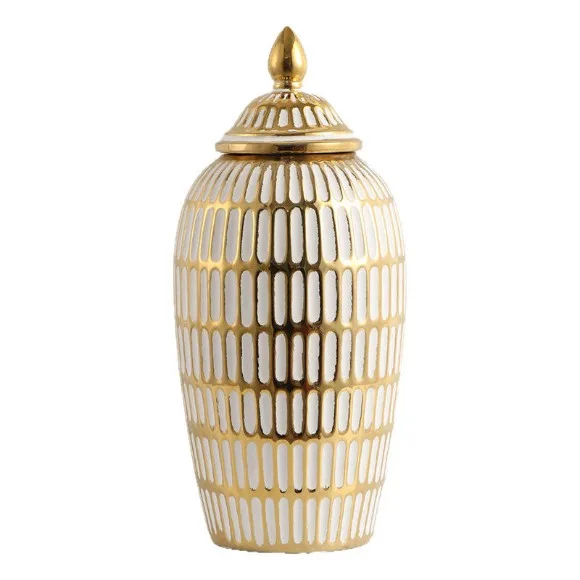 Light Luxury Ceramic Porcelain Vases for Living Room Entrance Bedroom Decorations Creative General Altar Jars thumbnail 2