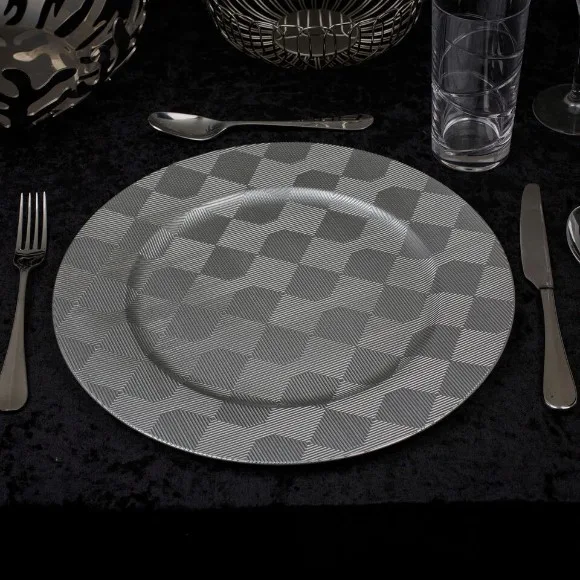 Luxury Acrylic / Plastic Round Charger Plate 12Inch