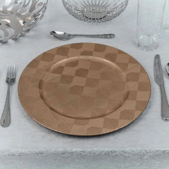 Luxury Acrylic / Plastic Round Charger Plate 12Inch
