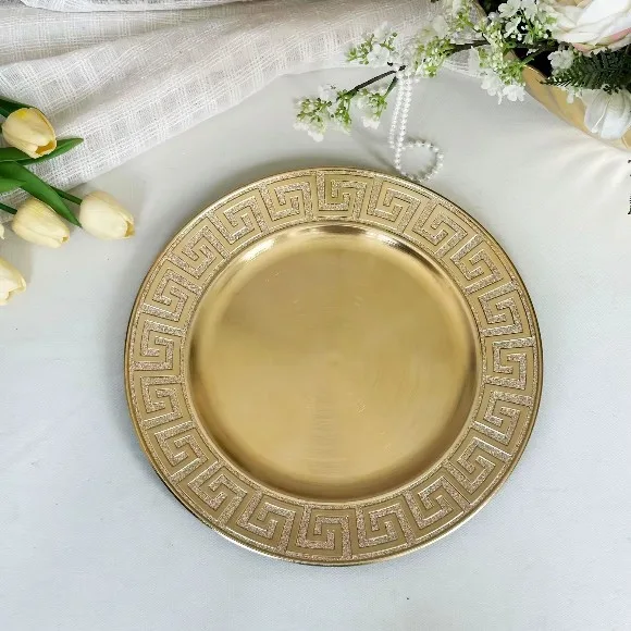 Luxury Acrylic / Plastic Round Charger Plate 12Inch