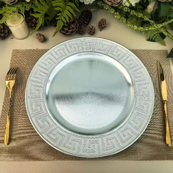 Luxury Acrylic / Plastic Round Charger Plate 12Inch