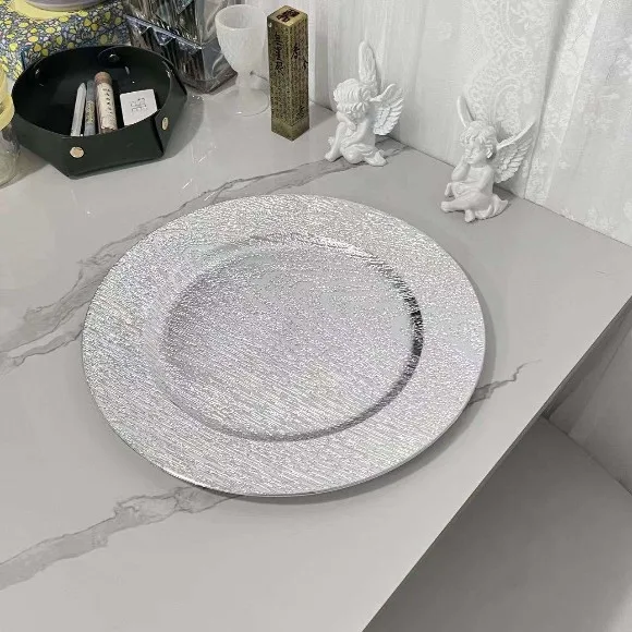 Luxury Acrylic / Plastic Round Charger Plate 12Inch