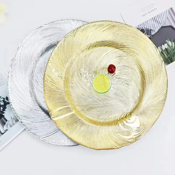 Luxury Acrylic / Plastic Round Charger Plate 12Inch