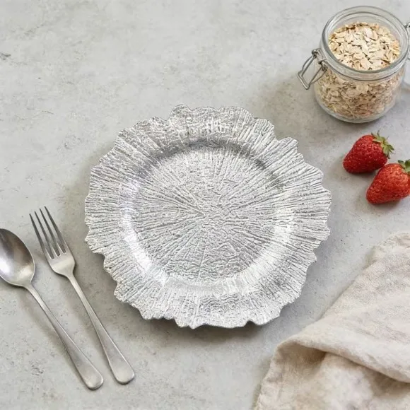 Luxury Acrylic / Plastic Round Charger Plate 12Inch