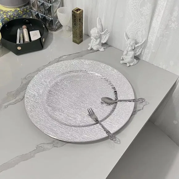 Luxury Acrylic / Plastic Round Charger Plate 12Inch
