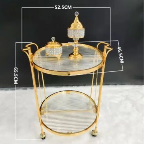 Luxury Retro Folding Dining Car Tea Service Trolley