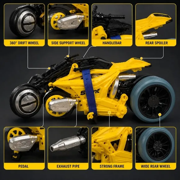 Maisto Cyklone Ripper RC Stunt Motorcycle