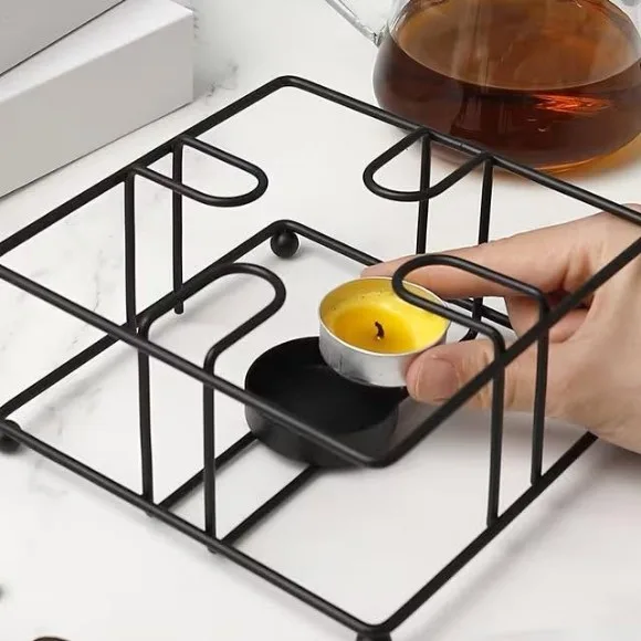 Metal Pot Holder with Tea Light Candle Stand