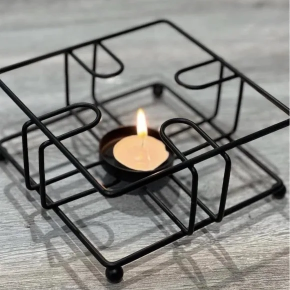 Metal Pot Holder with Tea Light Candle Stand
