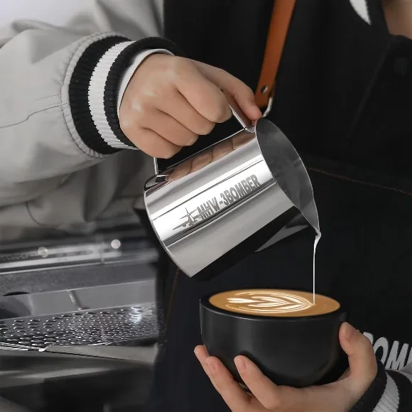 MHW 3 Bomber Milk Frother Jug Steamer Cup Large Capacity Milk Frother Jug Milk Steamer Tools Latte Art Pitcher Coffee Accessories  400/600ml