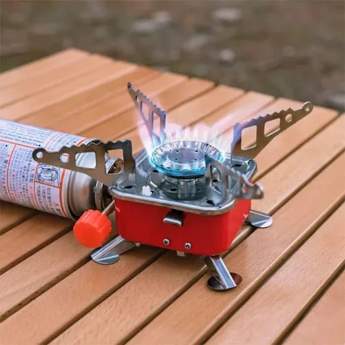Mini Camping Stove Folding Portable Camping Stove with the Flame Adjustment Knob Travelling in Pakistan