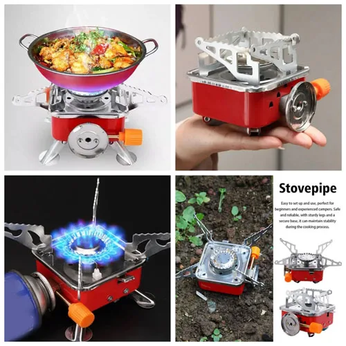 Mini Camping Stove Folding Portable Camping Stove with the Flame Adjustment Knob Travelling in Pakistan