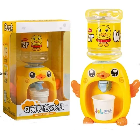 Mini Cute Little Duck Dispenser With Plastic Glass For Kids