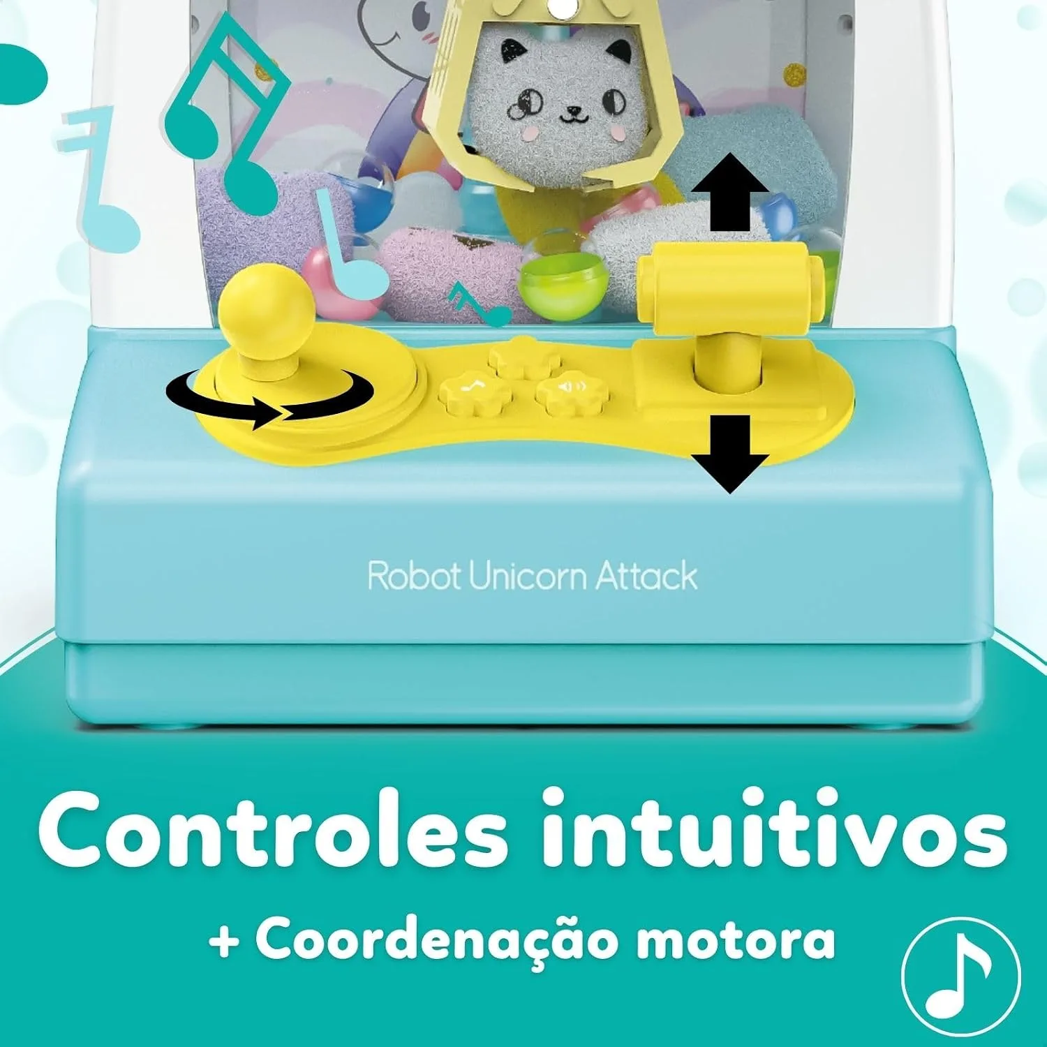 Mini Grabbing Machine for Stuffed Animals, Toy with Sound and Light, Claw