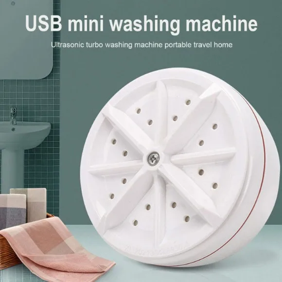 Mini Portable Ultrasonic Turbine Washing Machine Spin Laundry Washer