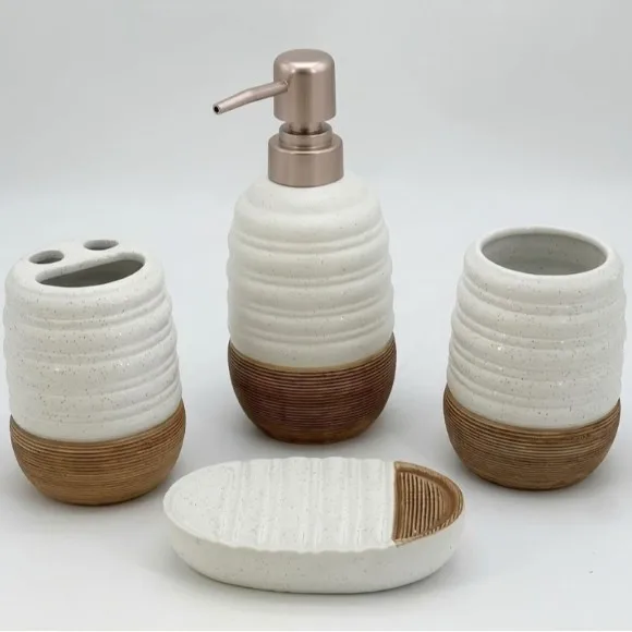 Modern Ceramic Bathroom Accessories Set of 4