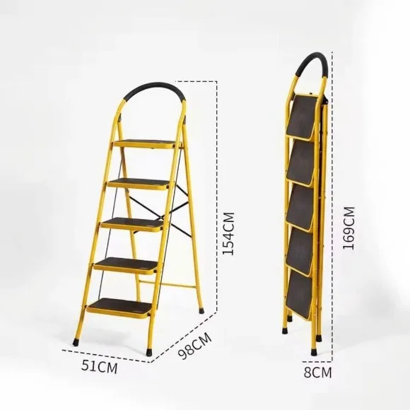 Modern Design Folding Tubular Ladder 3-5 Step Home Ladder