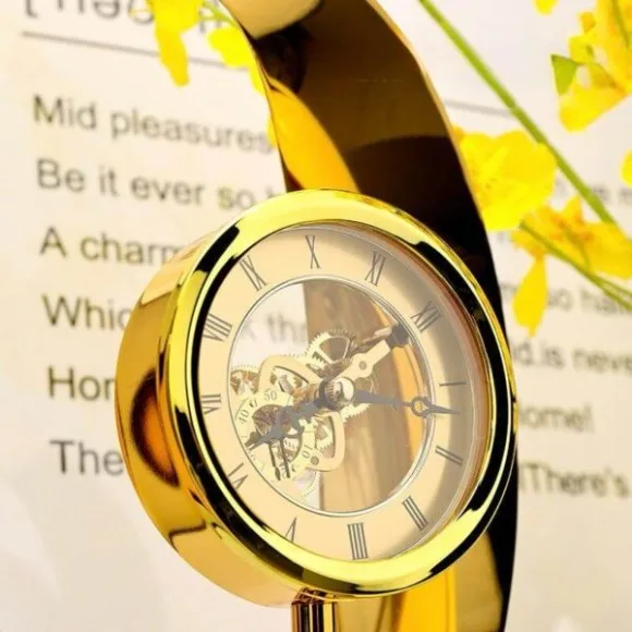 Modern Gold Decorative Table Clock – Luxury Artistic Timepiece thumbnail 2
