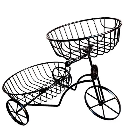 Multifunctional Tricycle-Shaped Plant Pot Holder Countertop Organizer