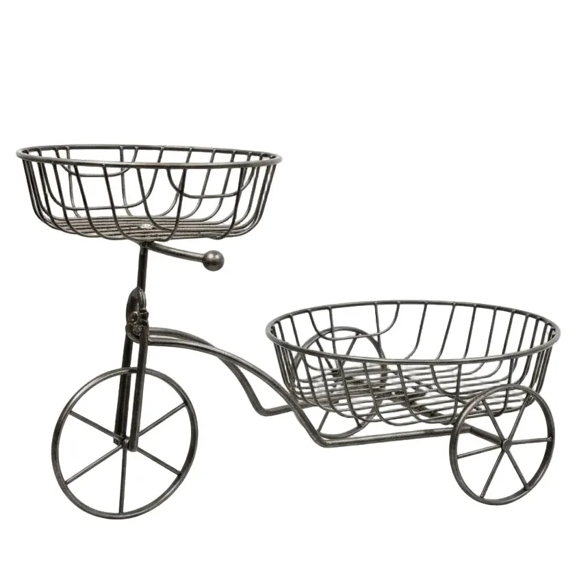 Multifunctional Tricycle-Shaped Plant Pot Holder Countertop Organizer
