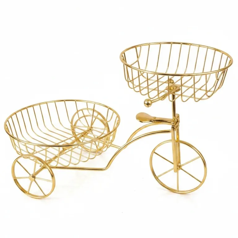 Multifunctional Tricycle-Shaped Plant Pot Holder Countertop Organizer