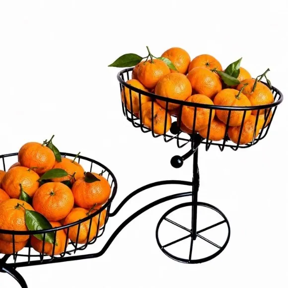 Multifunctional Tricycle-Shaped Plant Pot Holder Countertop Organizer