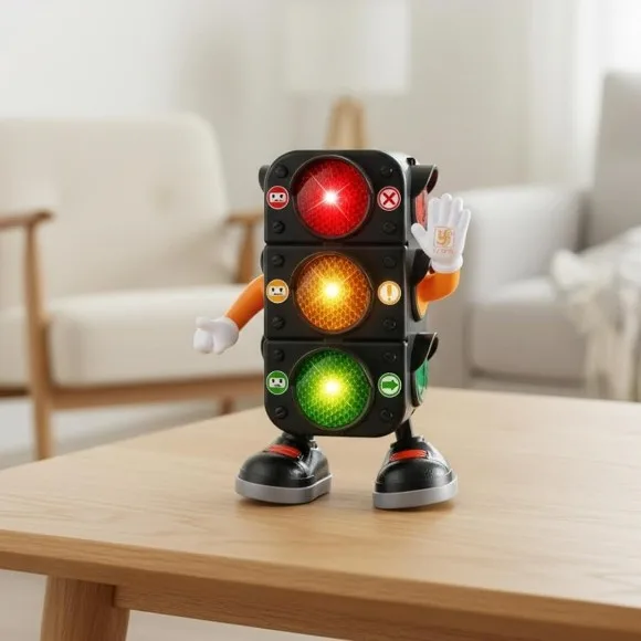 Musical Traffic Light Toy | Rechargeable, Interactive Toy with Music, for Early Learning