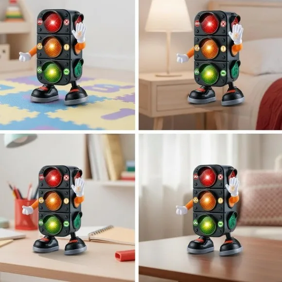 Musical Traffic Light Toy | Rechargeable, Interactive Toy with Music, for Early Learning