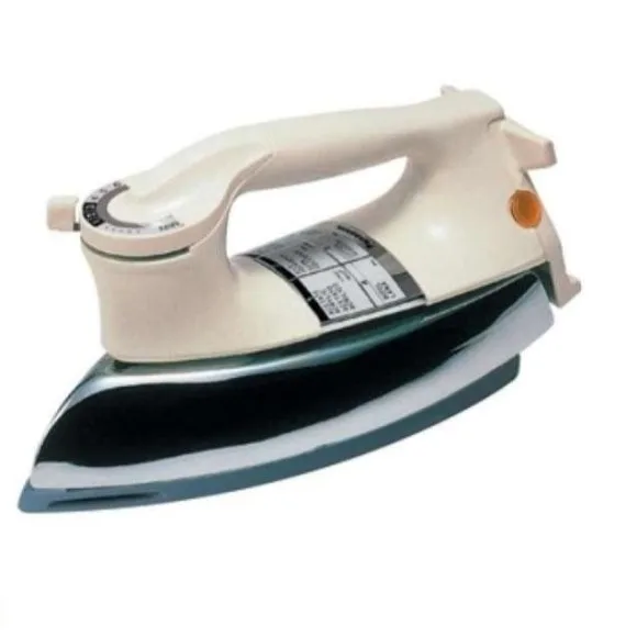 National Dry Grey Plate Iron Heavy Weight 1200 WATT White handle