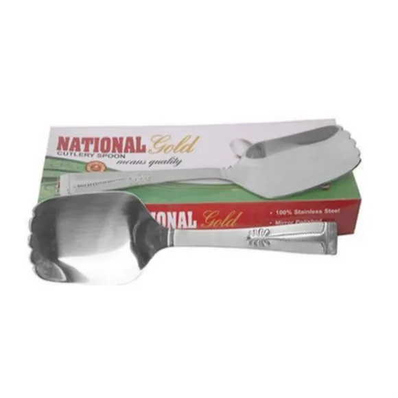National Gold Set of 6 - Stainless Steel Spoons - Silver